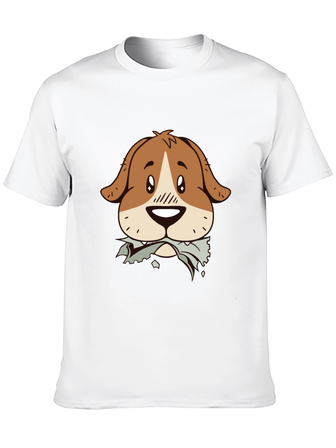 Dog Graphic Tee - Mens Black Cotton T-Shirt