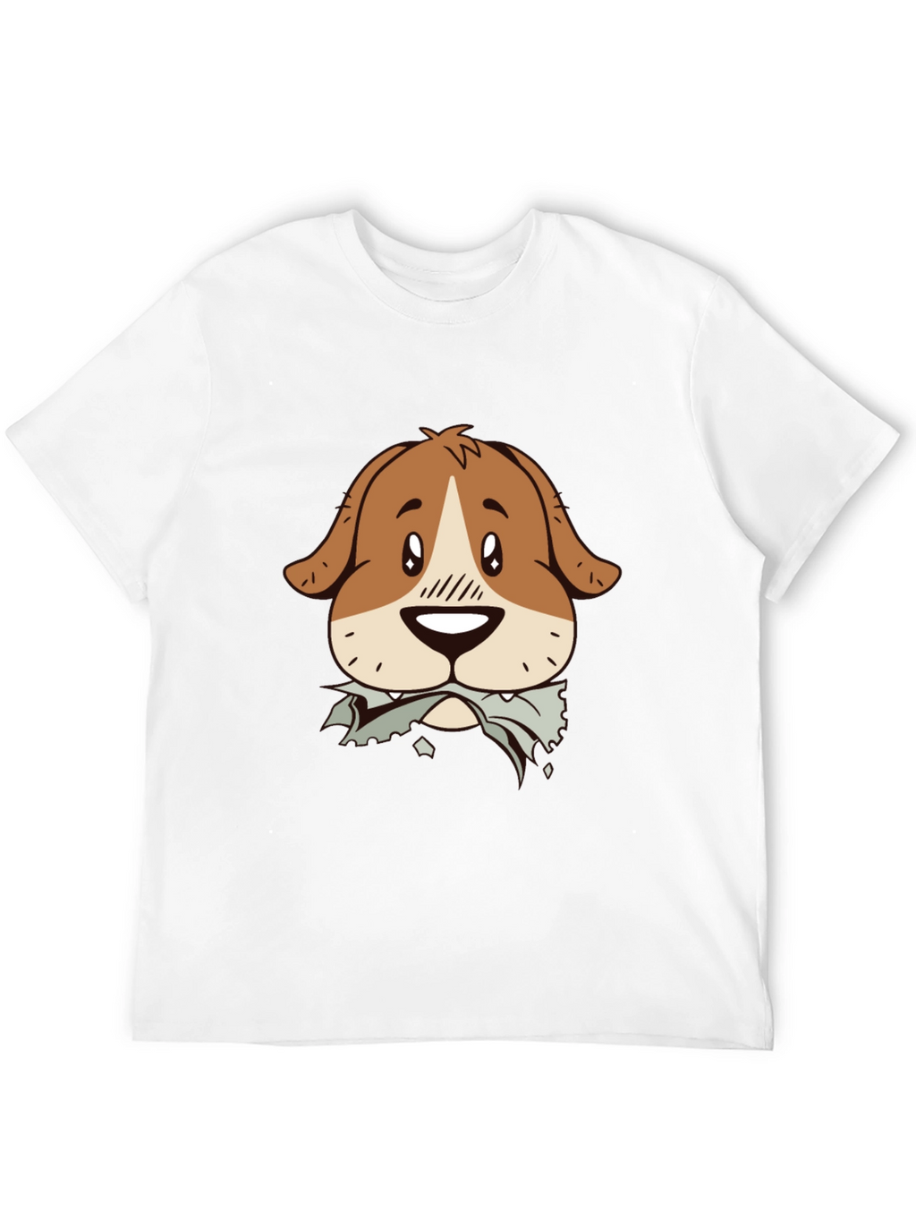 Dog Graphic Tee - Mens Black Cotton T-Shirt
