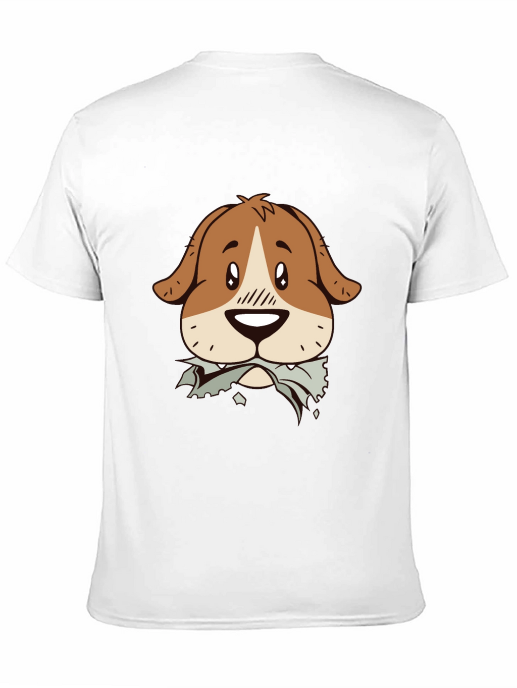Dog Graphic Tee - Mens Black Cotton T-Shirt