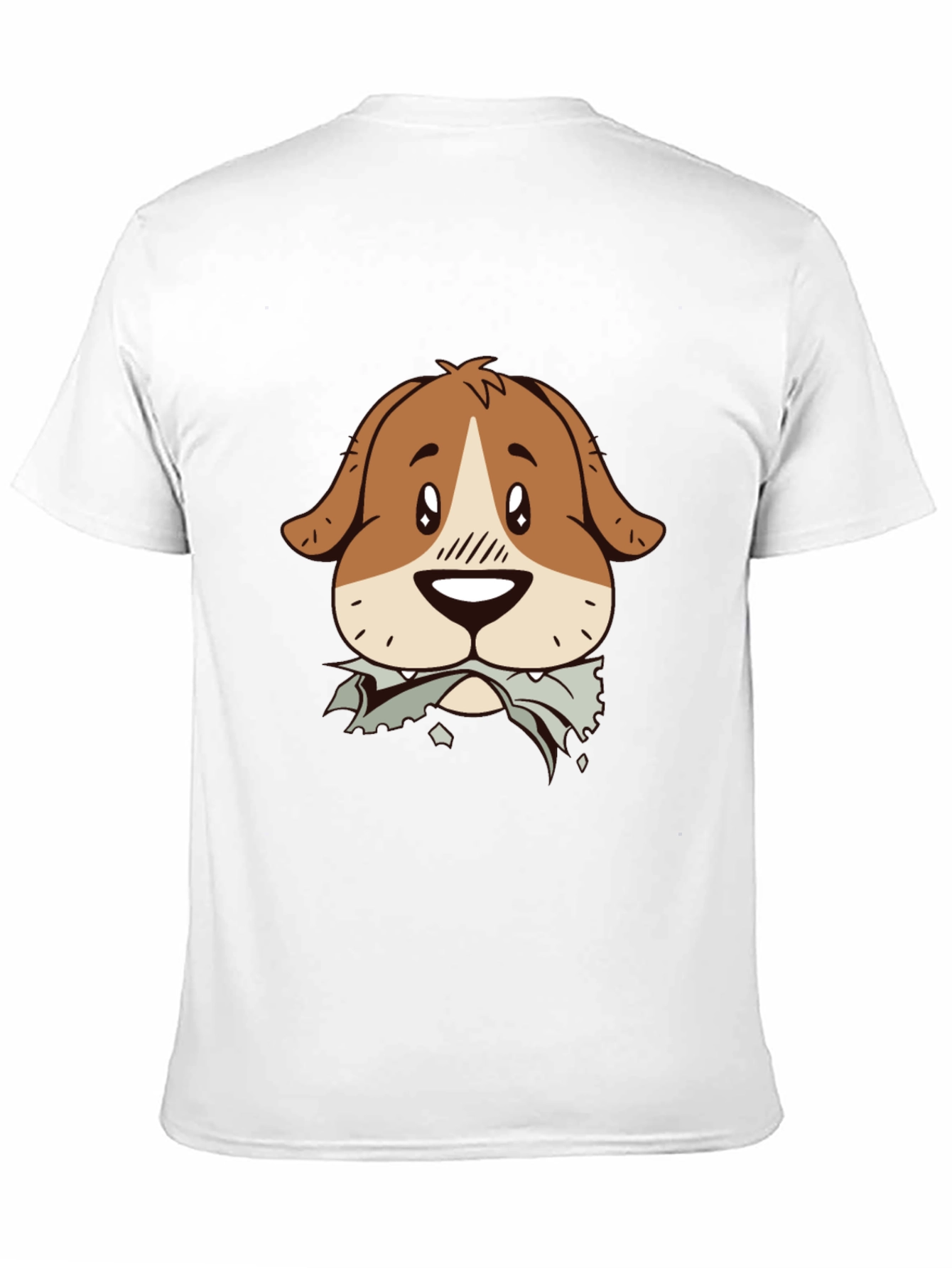 Dog Graphic Tee - Mens Black Cotton T-Shirt