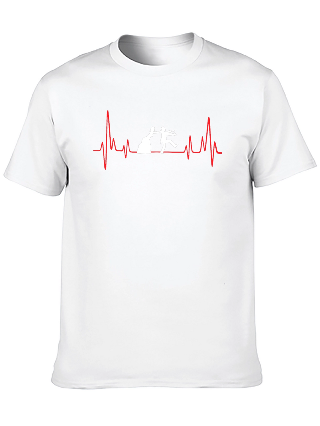 Bride & Groom Heartbeat T-Shirt - Wedding Day