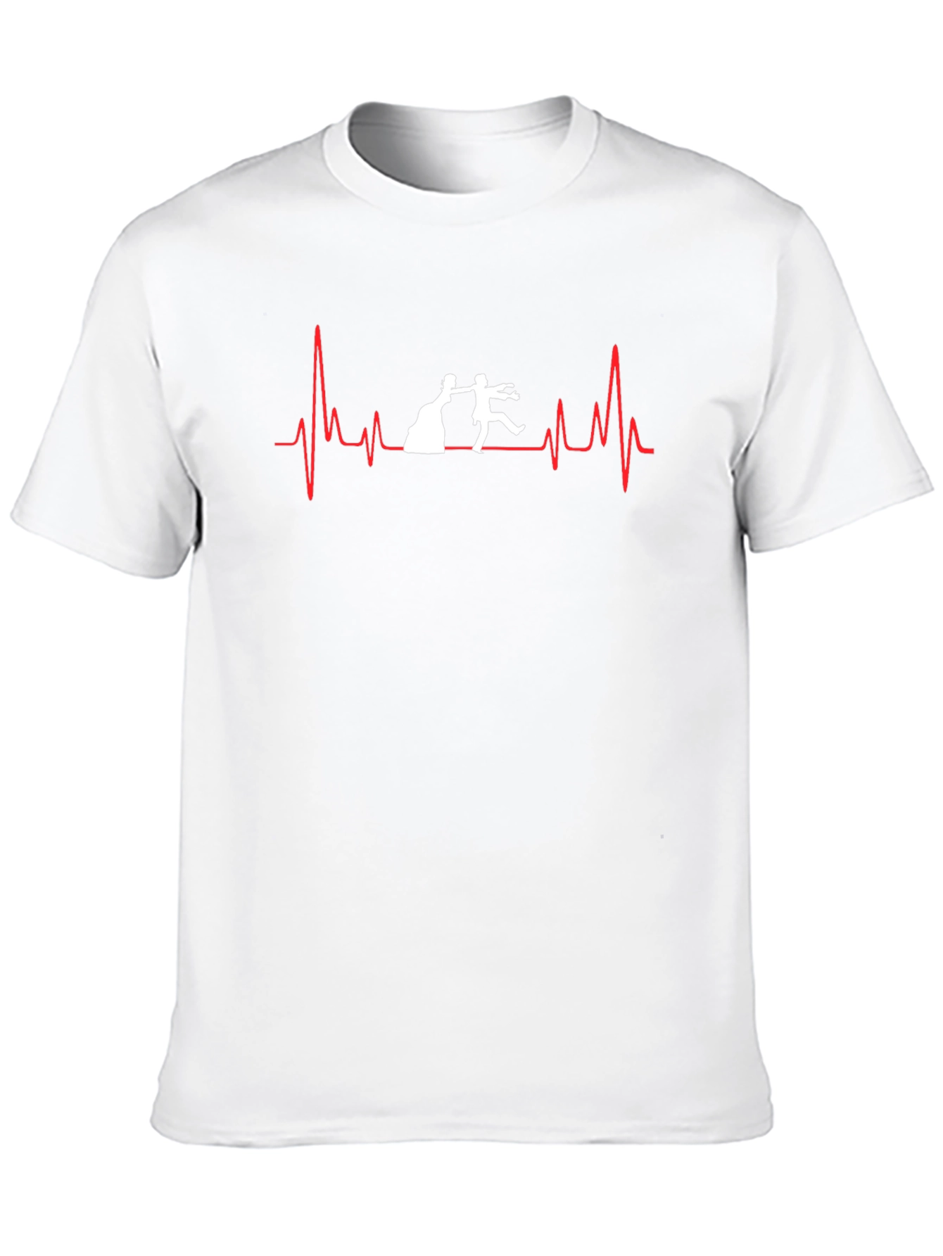 Bride & Groom Heartbeat T-Shirt - Wedding Day