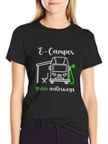 E-Camper Green T-Shirt: Electric Vehicle Adventure