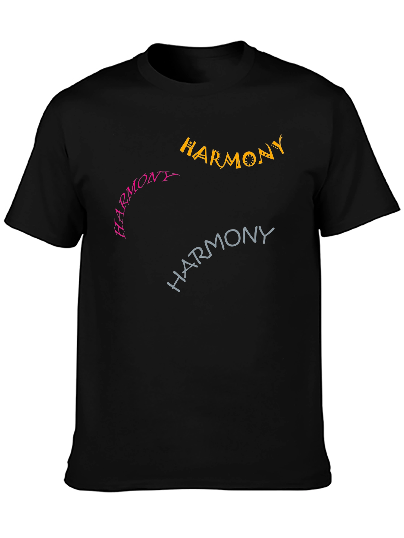 Harmony Tee - Graphic Design Black T-Shirt