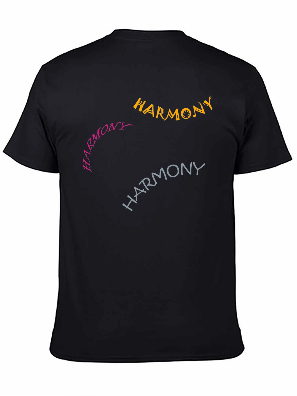 Harmony Tee - Graphic Design Black T-Shirt