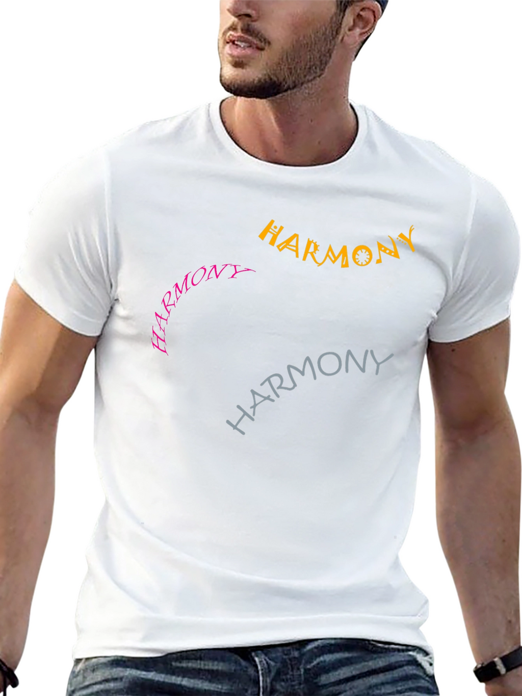 Harmony Tee - Graphic Design Black T-Shirt