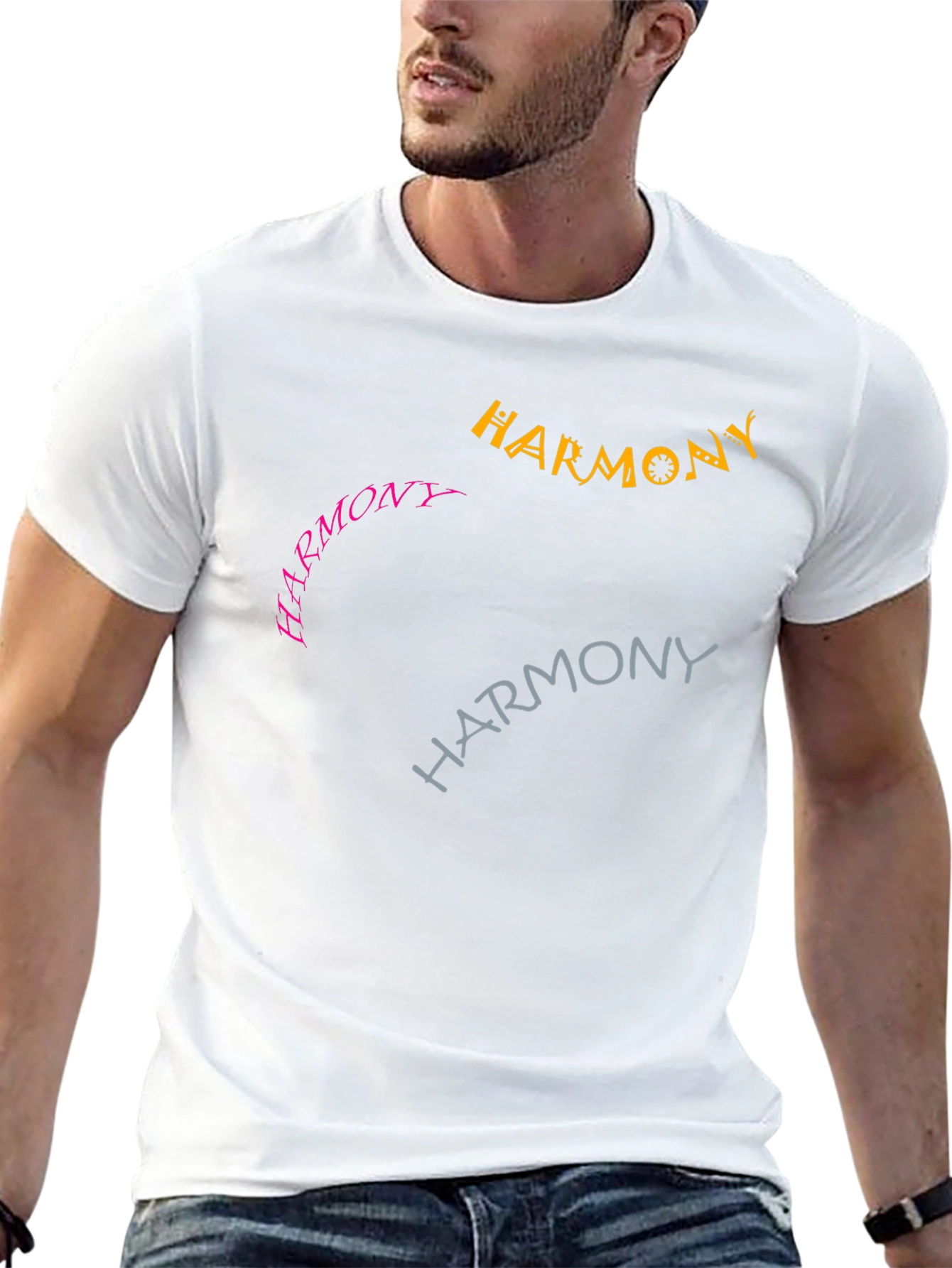Harmony Tee - Graphic Design Black T-Shirt
