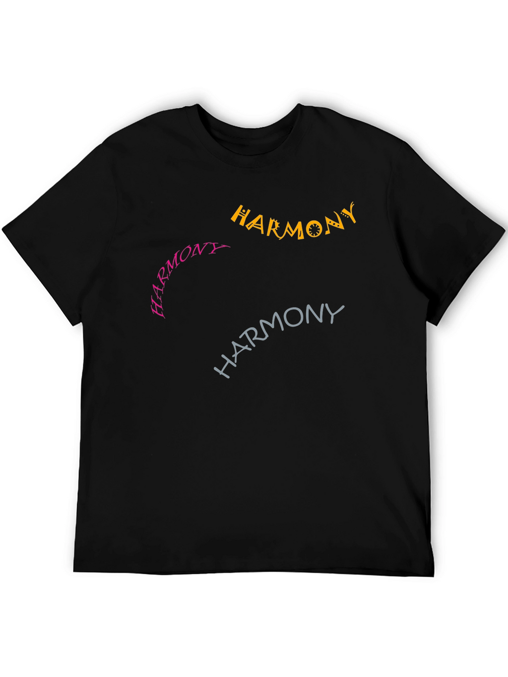 Harmony Tee - Graphic Design Black T-Shirt