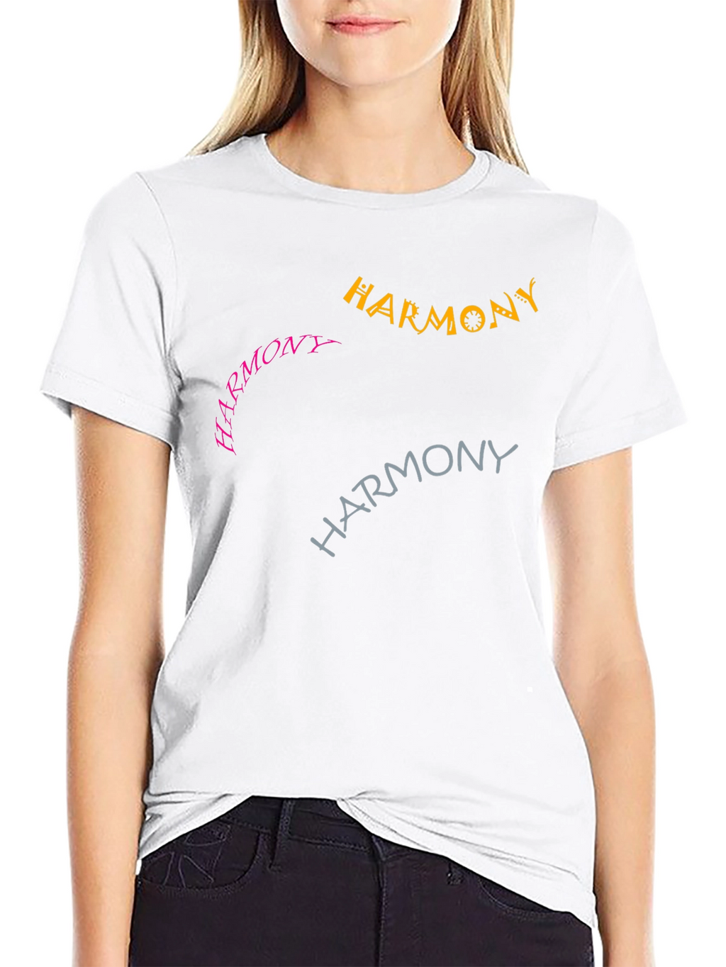 Harmony Tee - Graphic Design Black T-Shirt