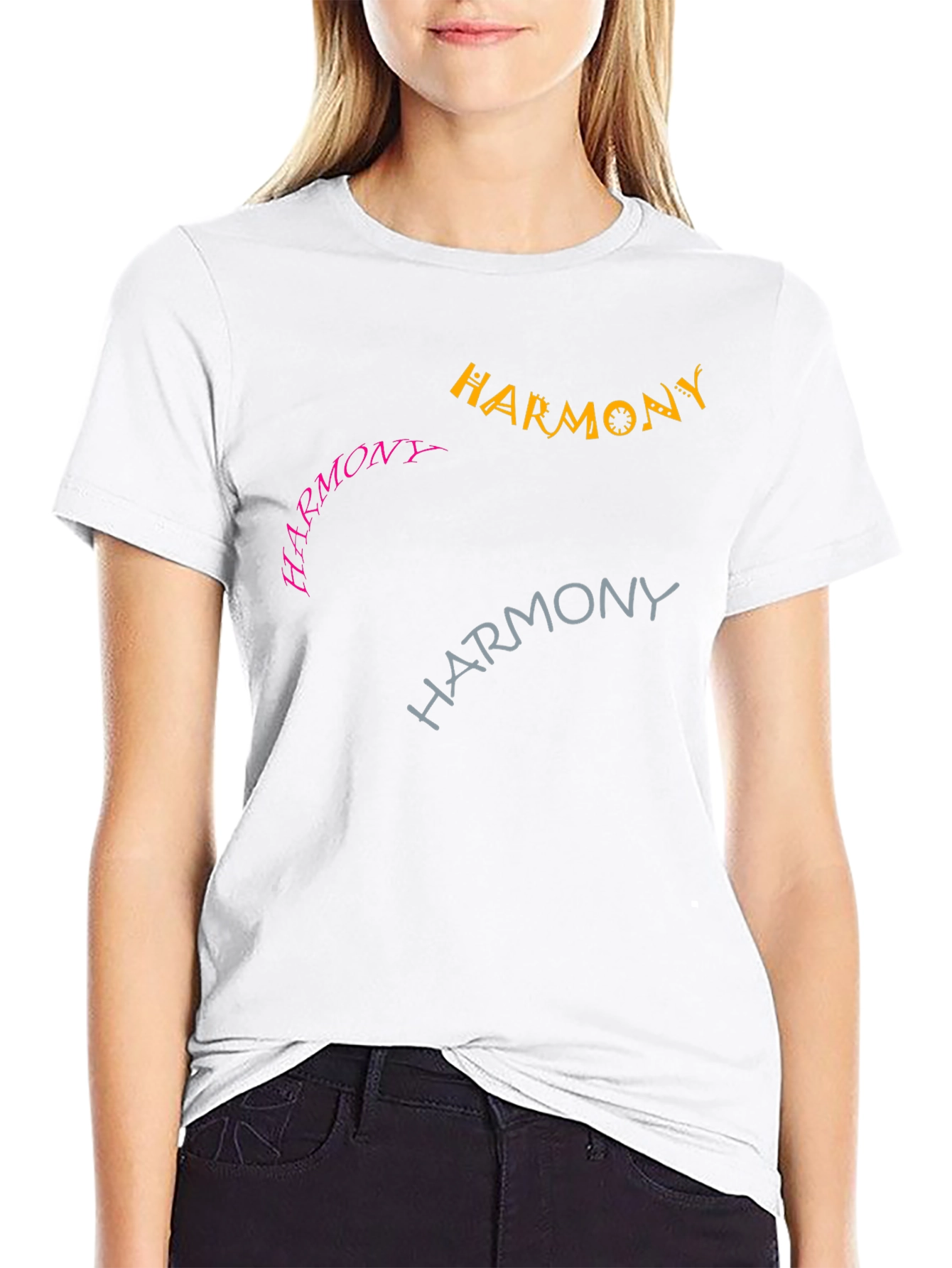 Harmony Tee - Graphic Design Black T-Shirt