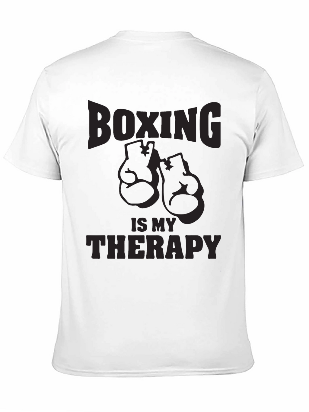 Boxing Is My Therapy - Mens Black Graphic T-Shirt
