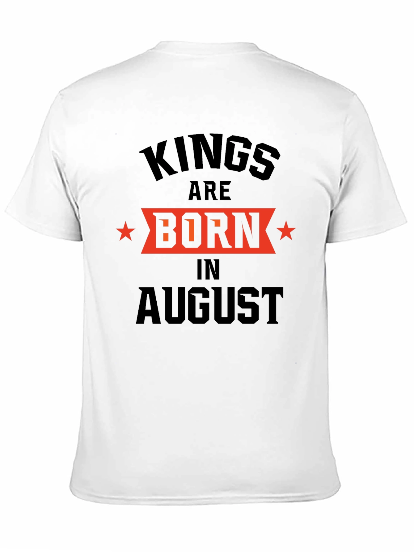 Kings are Born in August Mens Black T-Shirt