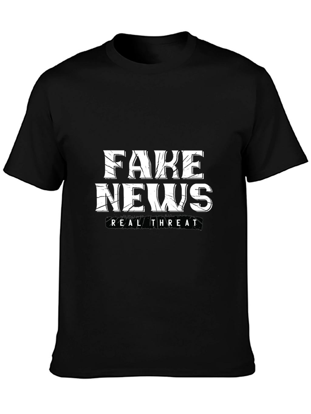 Fake News Real Threat Graphic Tee