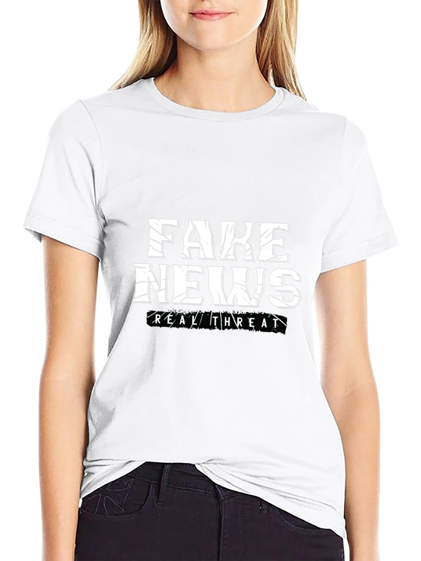 Fake News Real Threat Graphic Tee
