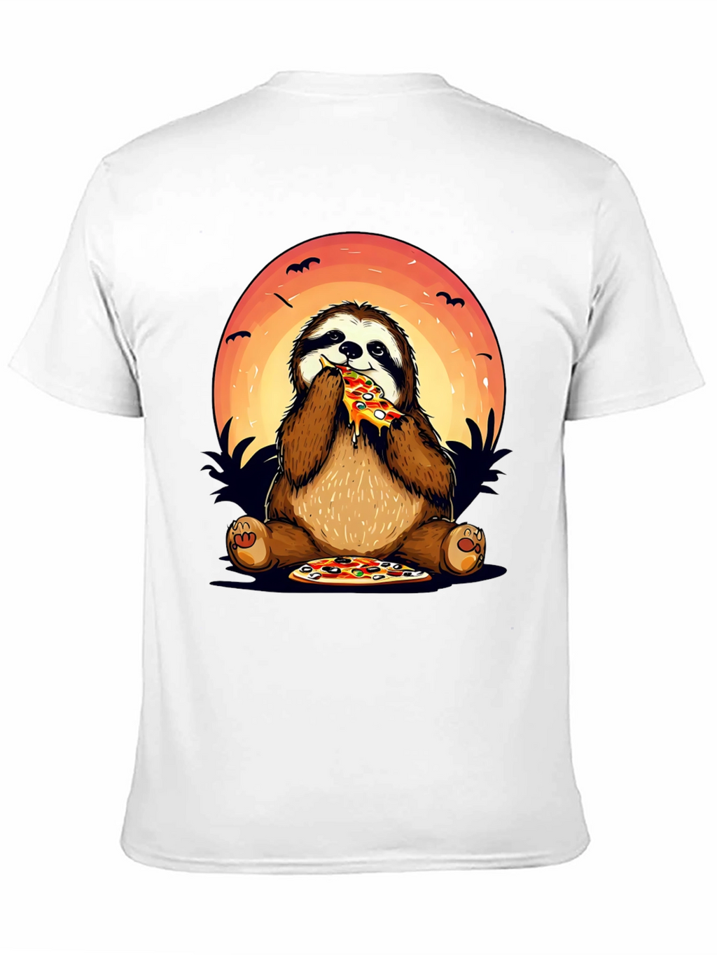 Sloth Pizza Lover Graphic T-Shirt