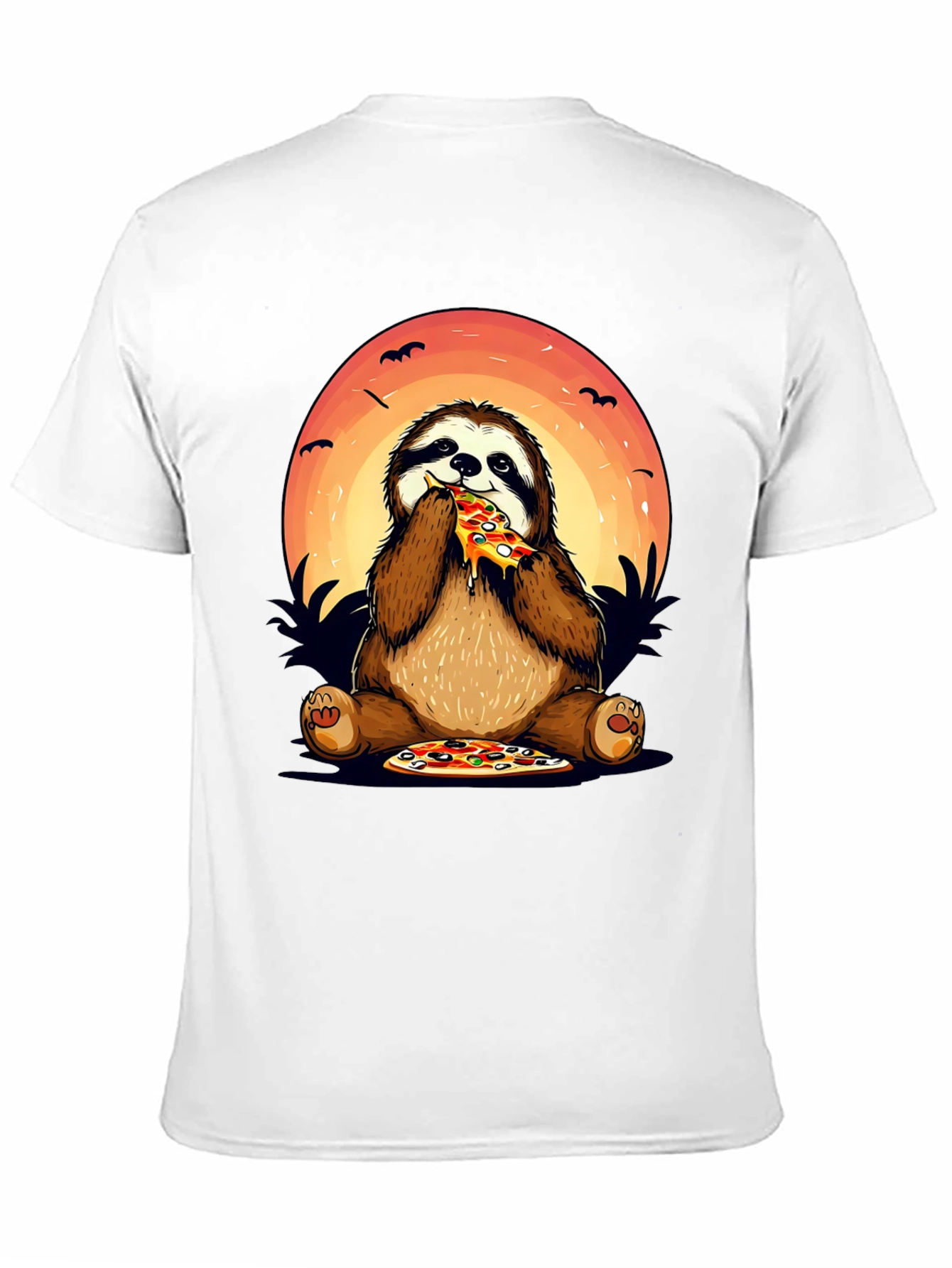 Sloth Pizza Lover Graphic T-Shirt