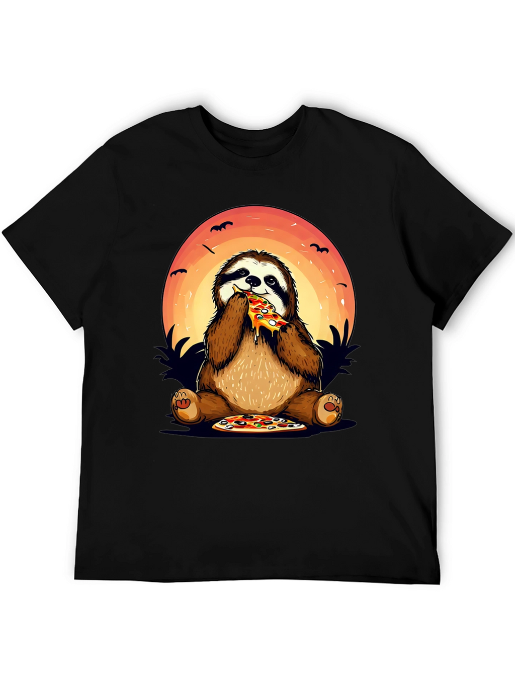 Sloth Pizza Lover Graphic T-Shirt