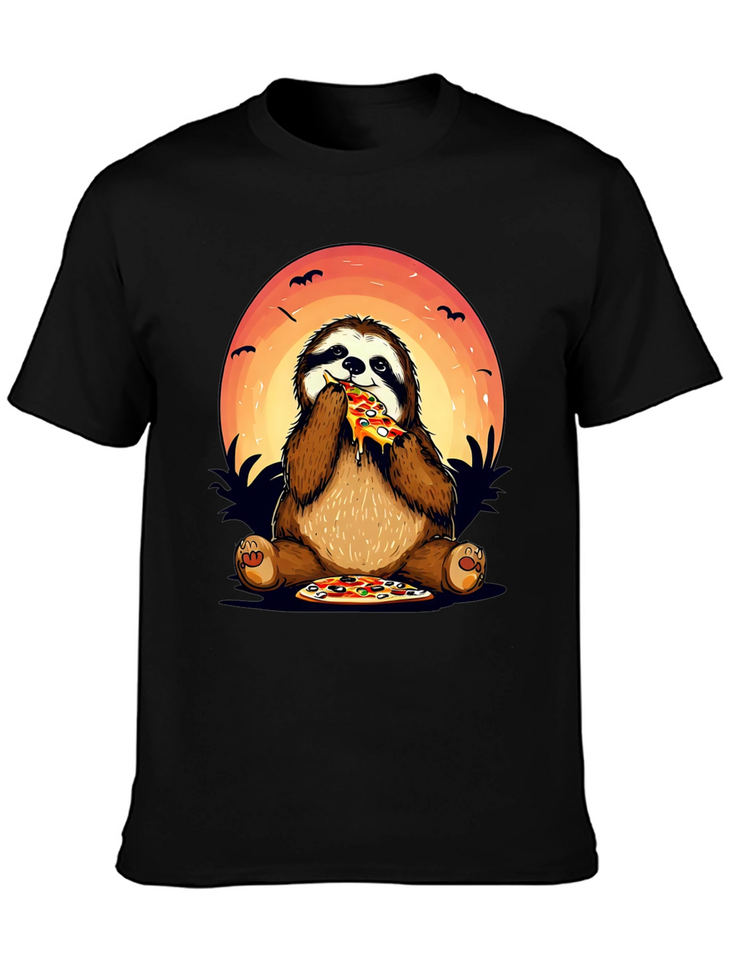 Sloth Pizza Lover Graphic T-Shirt