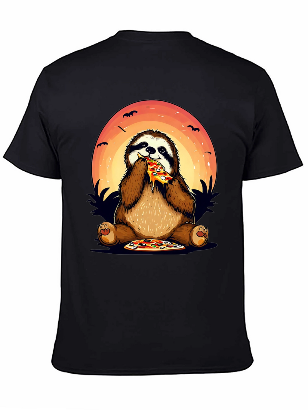 Sloth Pizza Lover Graphic T-Shirt