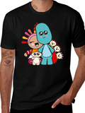 In the Night Garden Cartoon Character Black T-Shirt