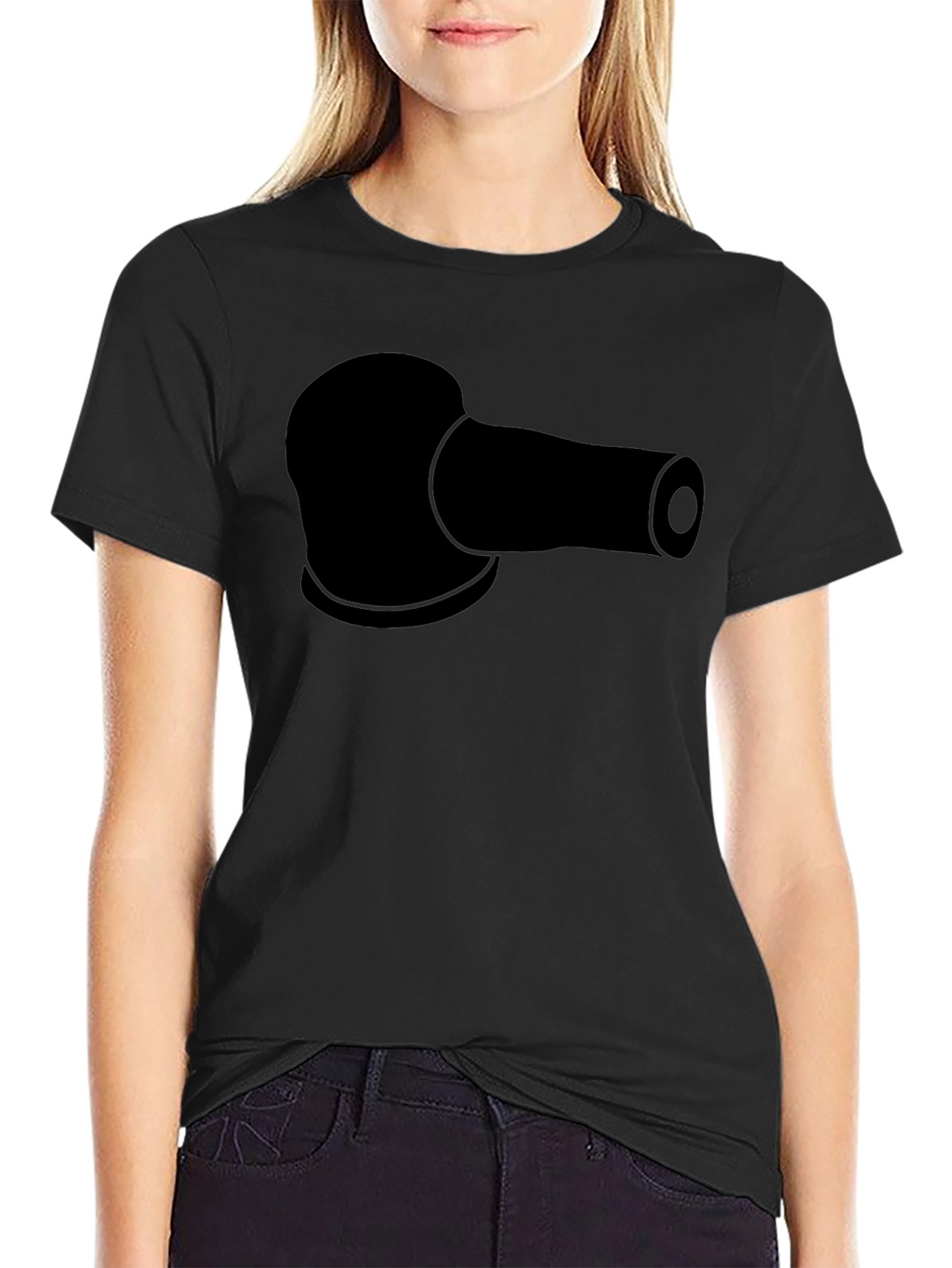 Black T-Shirt with Sanding Pad Design