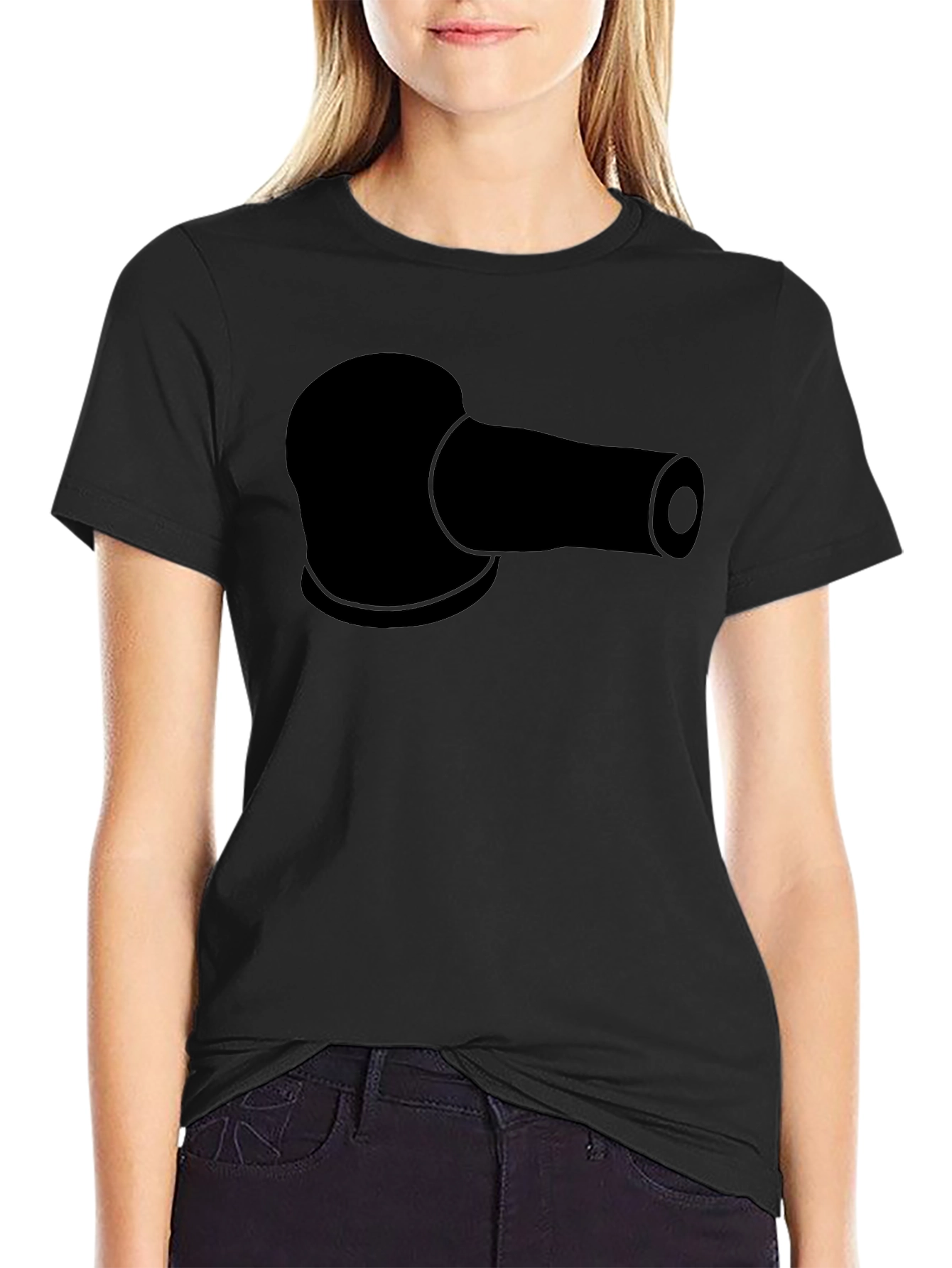 Black T-Shirt with Sanding Pad Design