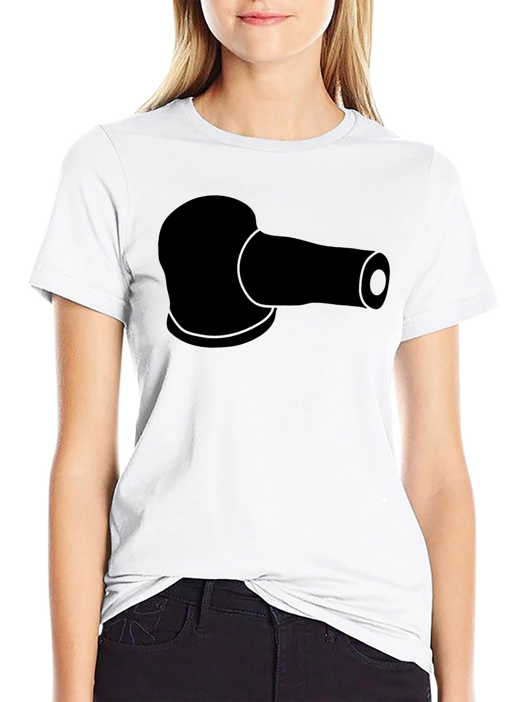Black T-Shirt with Sanding Pad Design