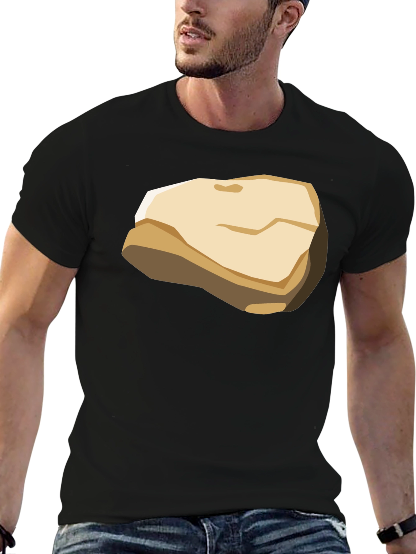 Cartoon Rock Graphic T-Shirt