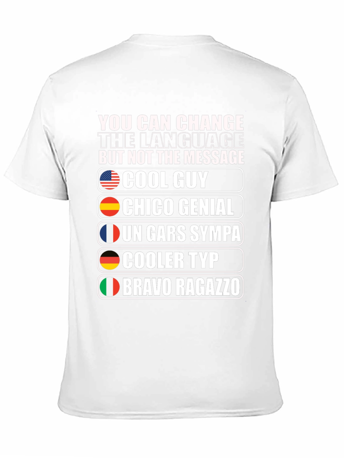 Cool Guy Multilingual T-Shirt
