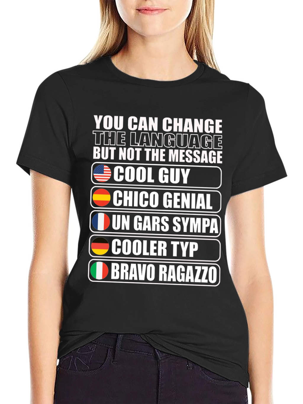Cool Guy Multilingual T-Shirt