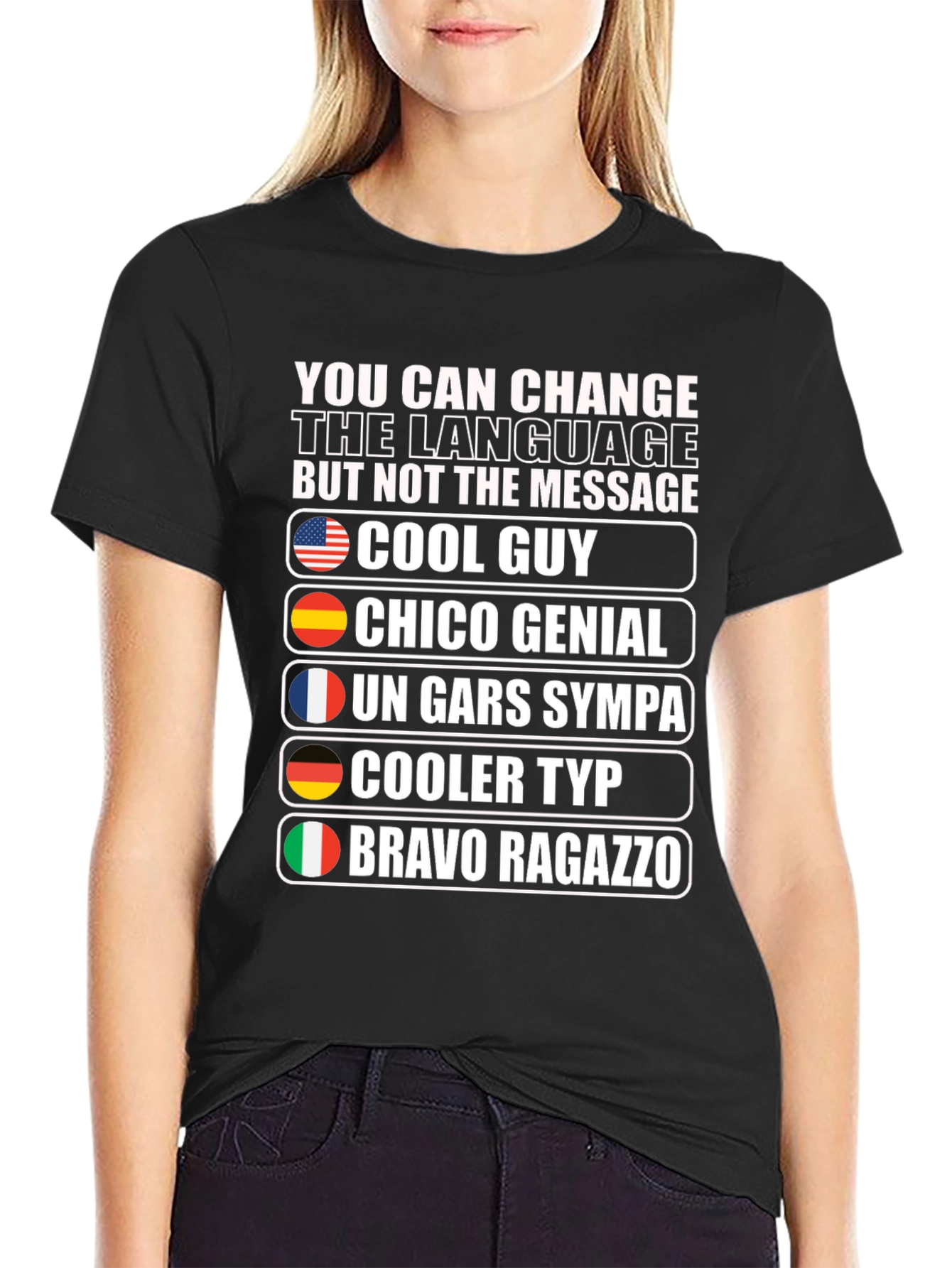 Cool Guy Multilingual T-Shirt