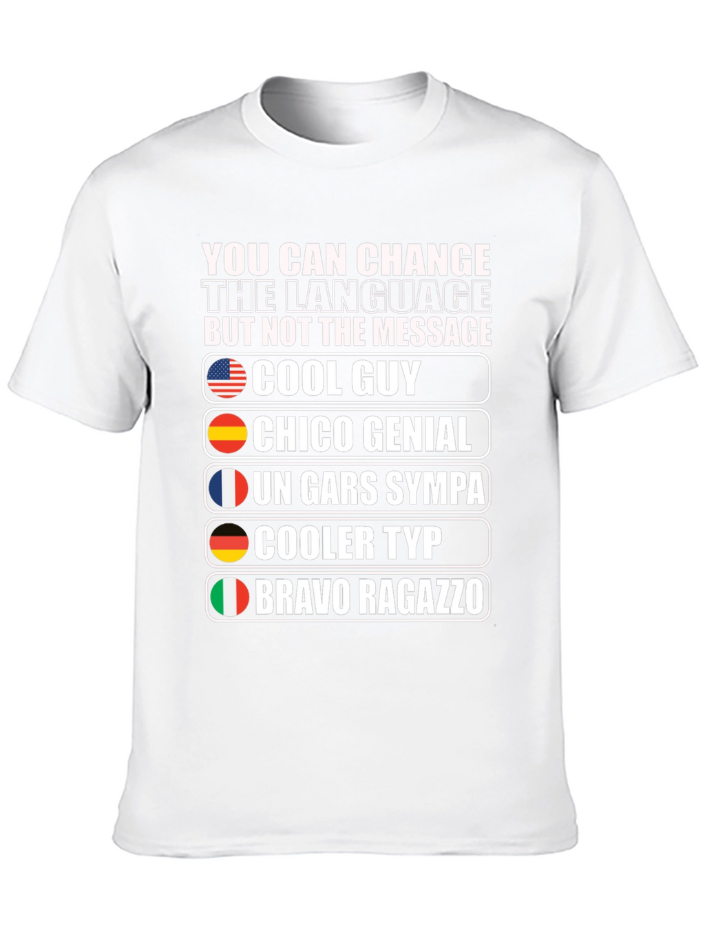 Cool Guy Multilingual T-Shirt
