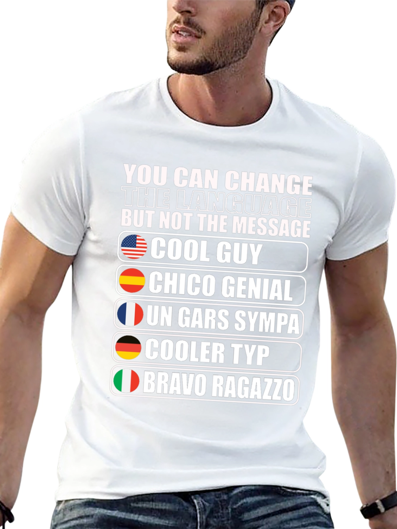 Cool Guy Multilingual T-Shirt