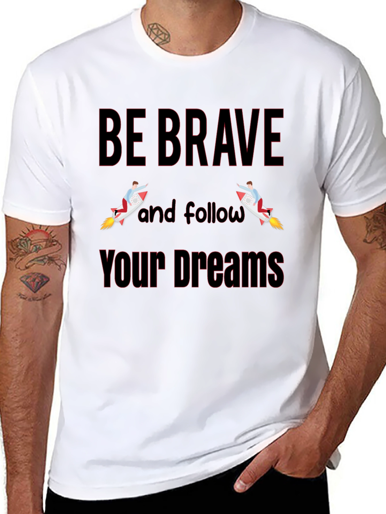 Be Brave T-Shirt - Motivational Graphic Tee