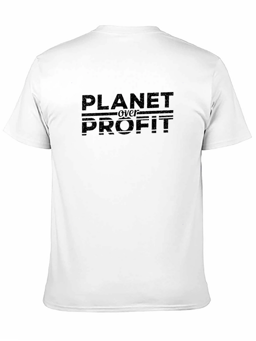 Planet Over Profit T-Shirt - Black Eco Tee