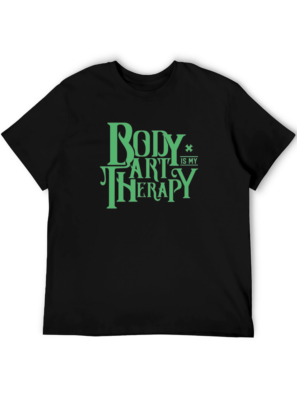 Body Art Therapy T-Shirt - Black Cotton Graphic Tee