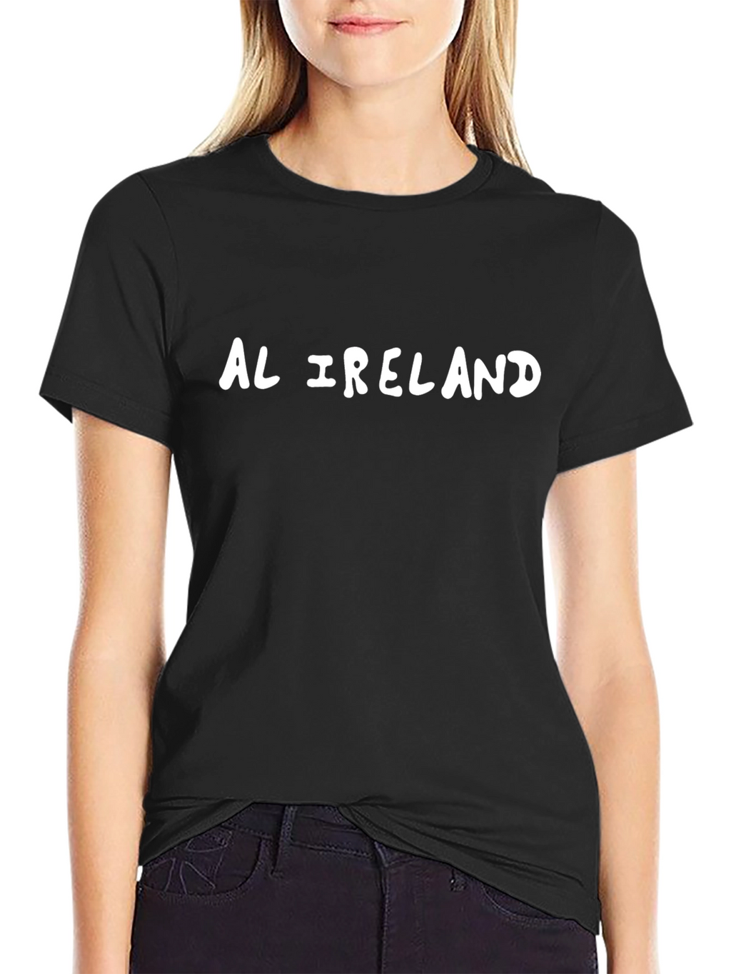 Al Ireland Black Cotton T-Shirt - Casual Wear