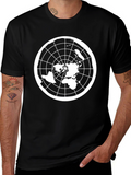Flat Earth Map T-Shirt - Conspiracy Theory Design