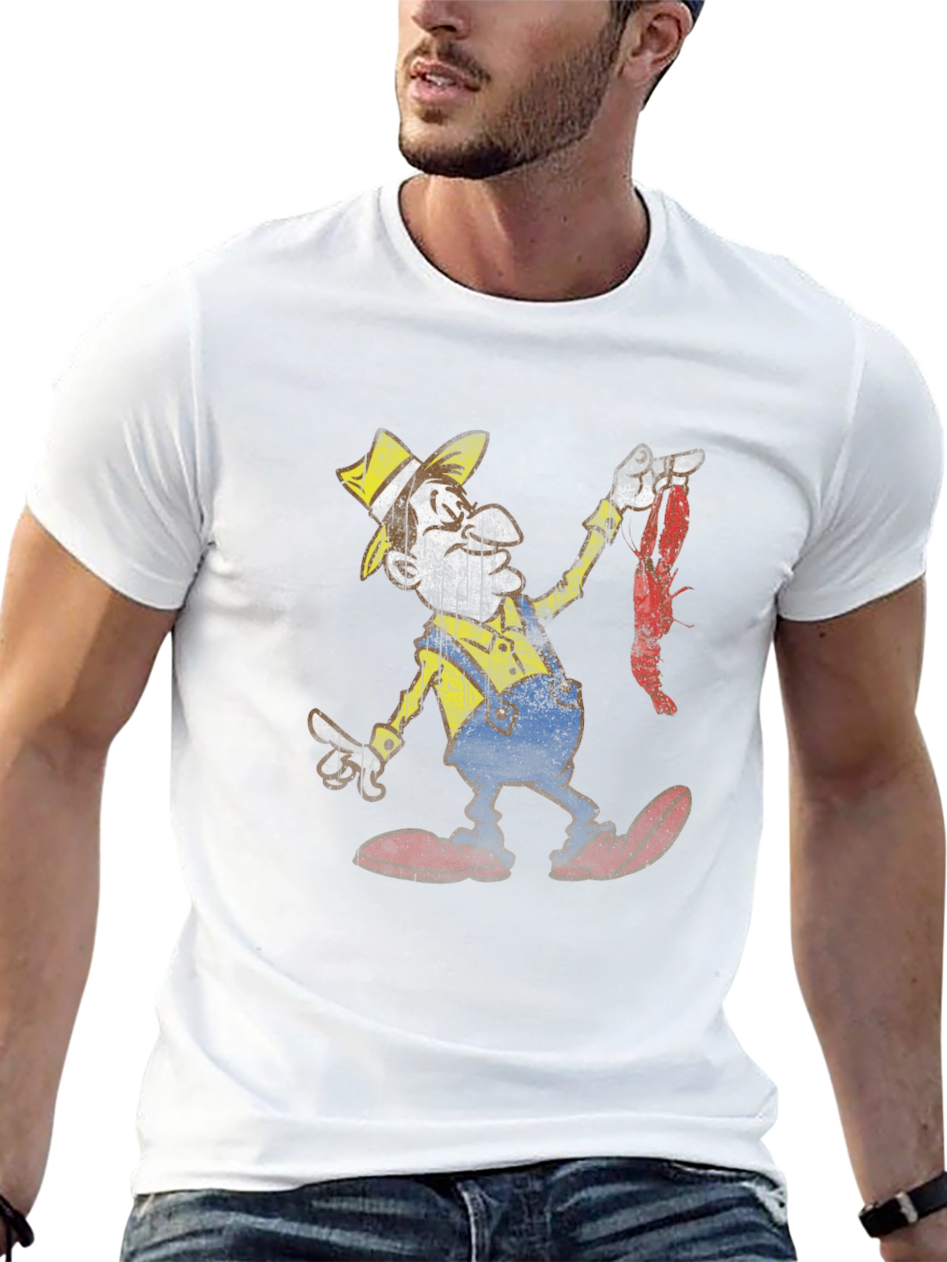 Cajun Cartoon Graphic Tee -  Crawfish Boil T-Shirt