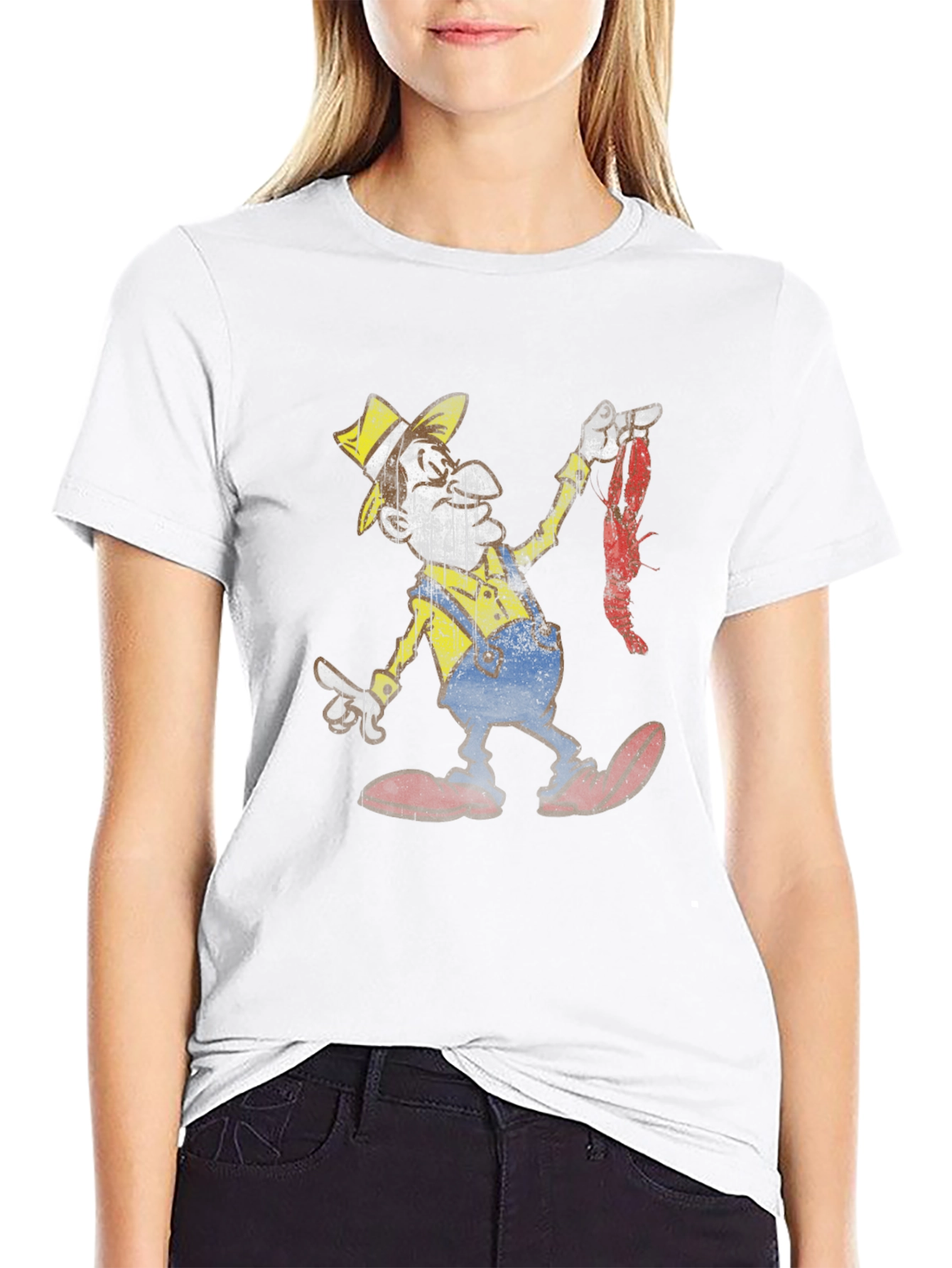 Cajun Cartoon Graphic Tee -  Crawfish Boil T-Shirt