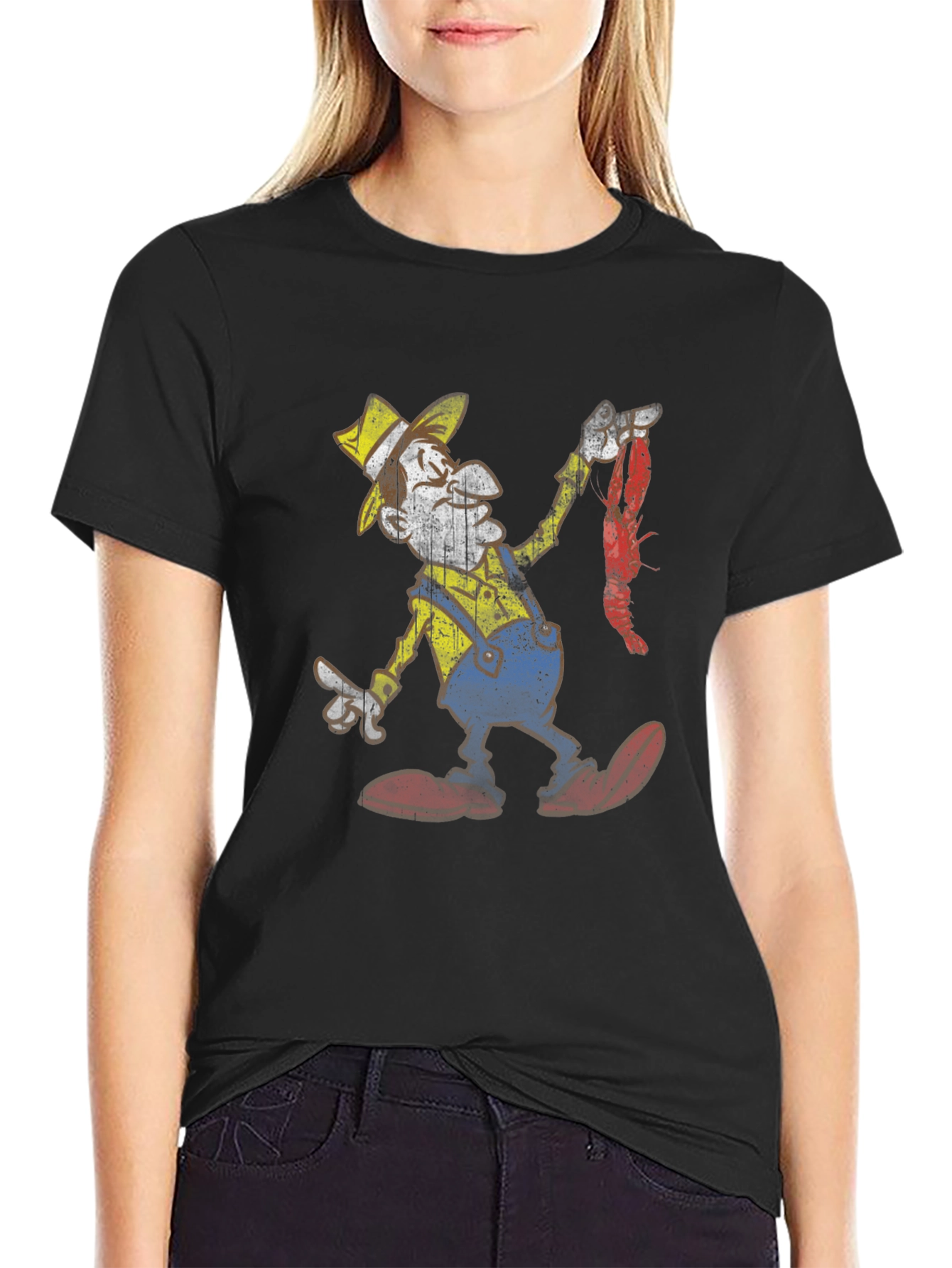 Cajun Cartoon Graphic Tee -  Crawfish Boil T-Shirt