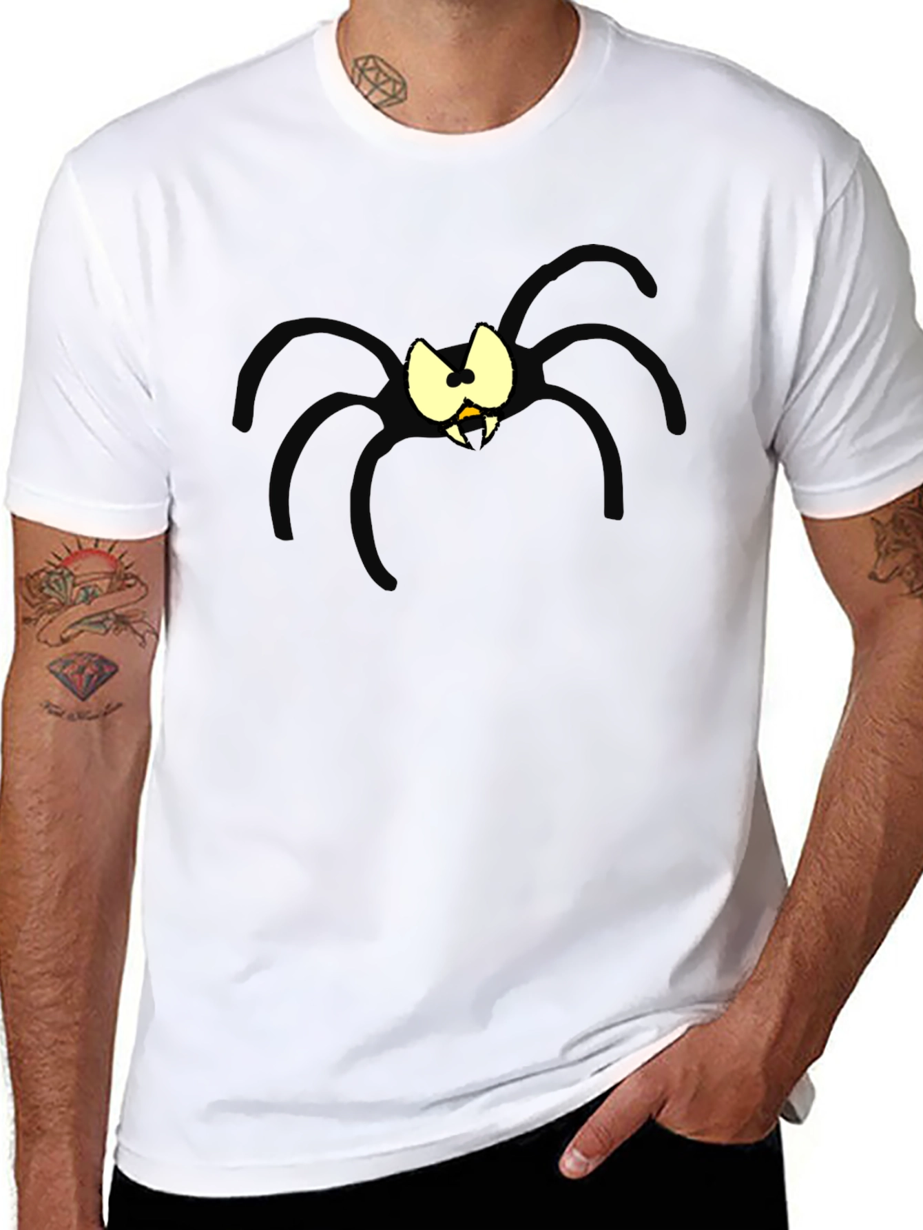 Spooky Spider Graphic T-Shirt - Halloween Ready!