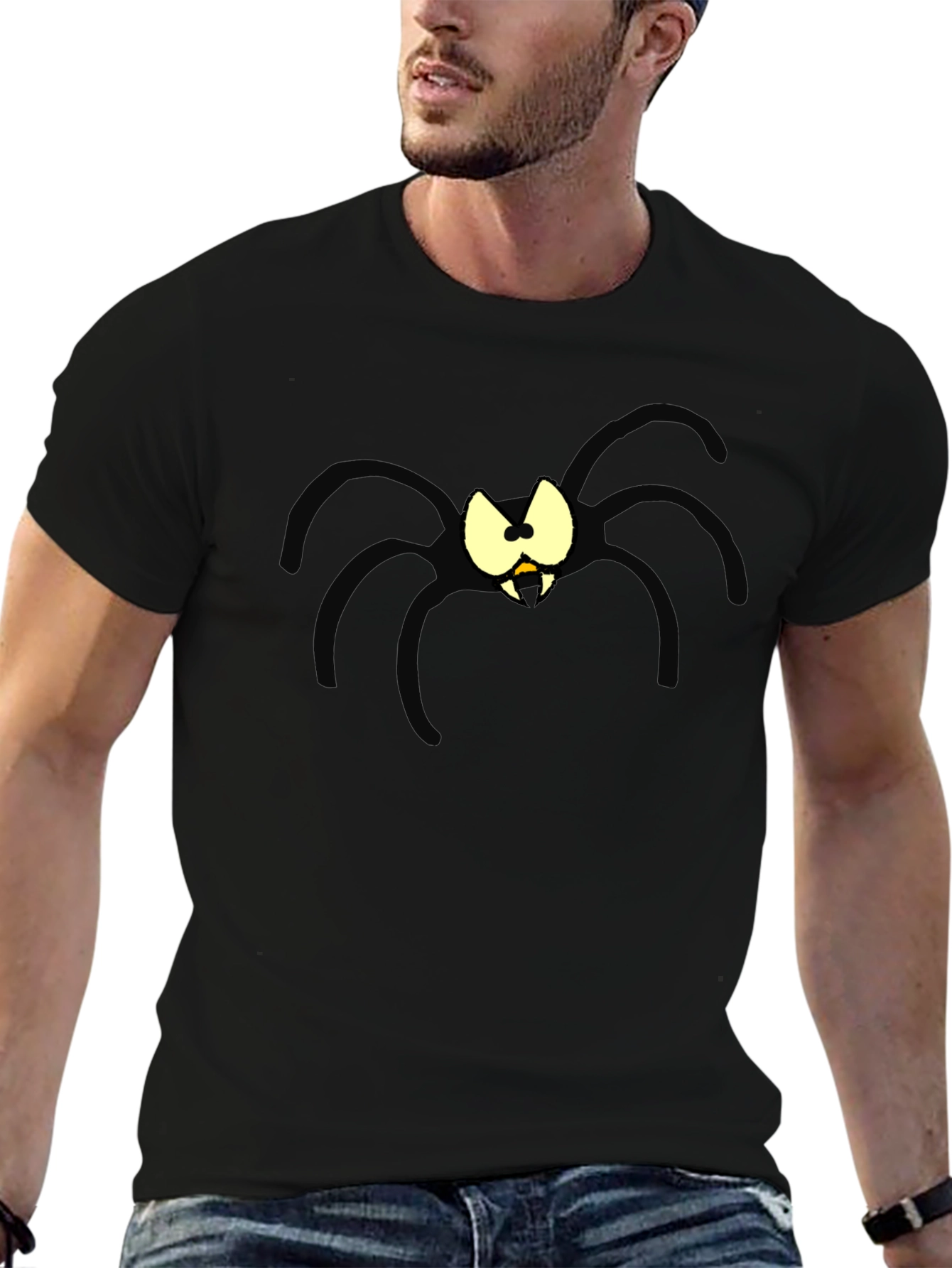 Spooky Spider Graphic T-Shirt - Halloween Ready!