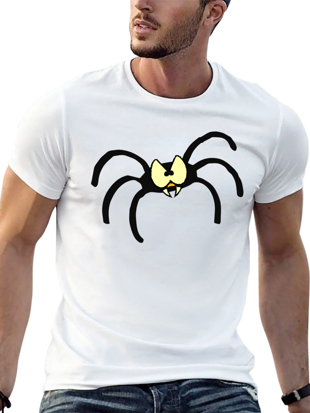 Spooky Spider Graphic T-Shirt - Halloween Ready!