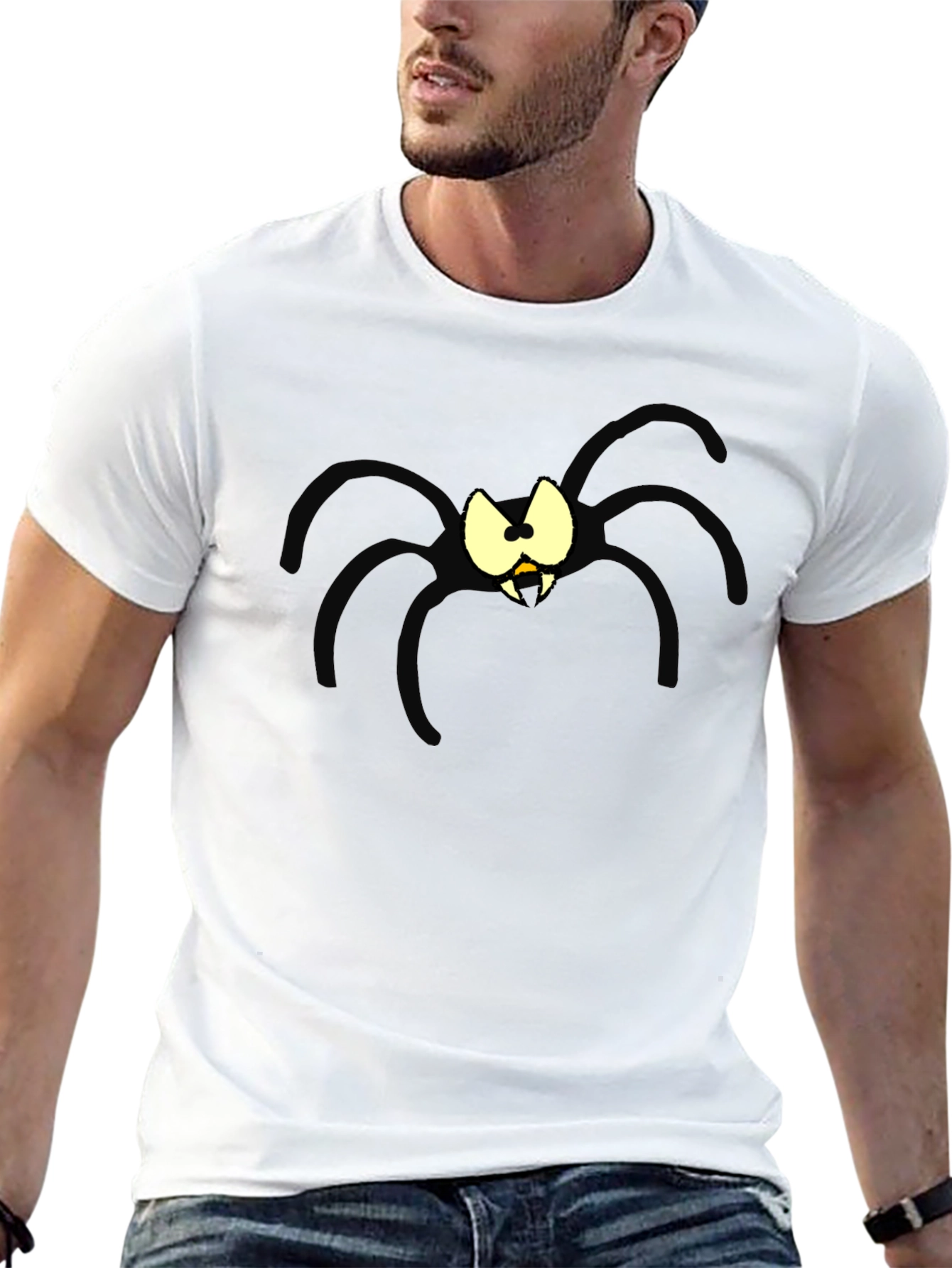 Spooky Spider Graphic T-Shirt - Halloween Ready!