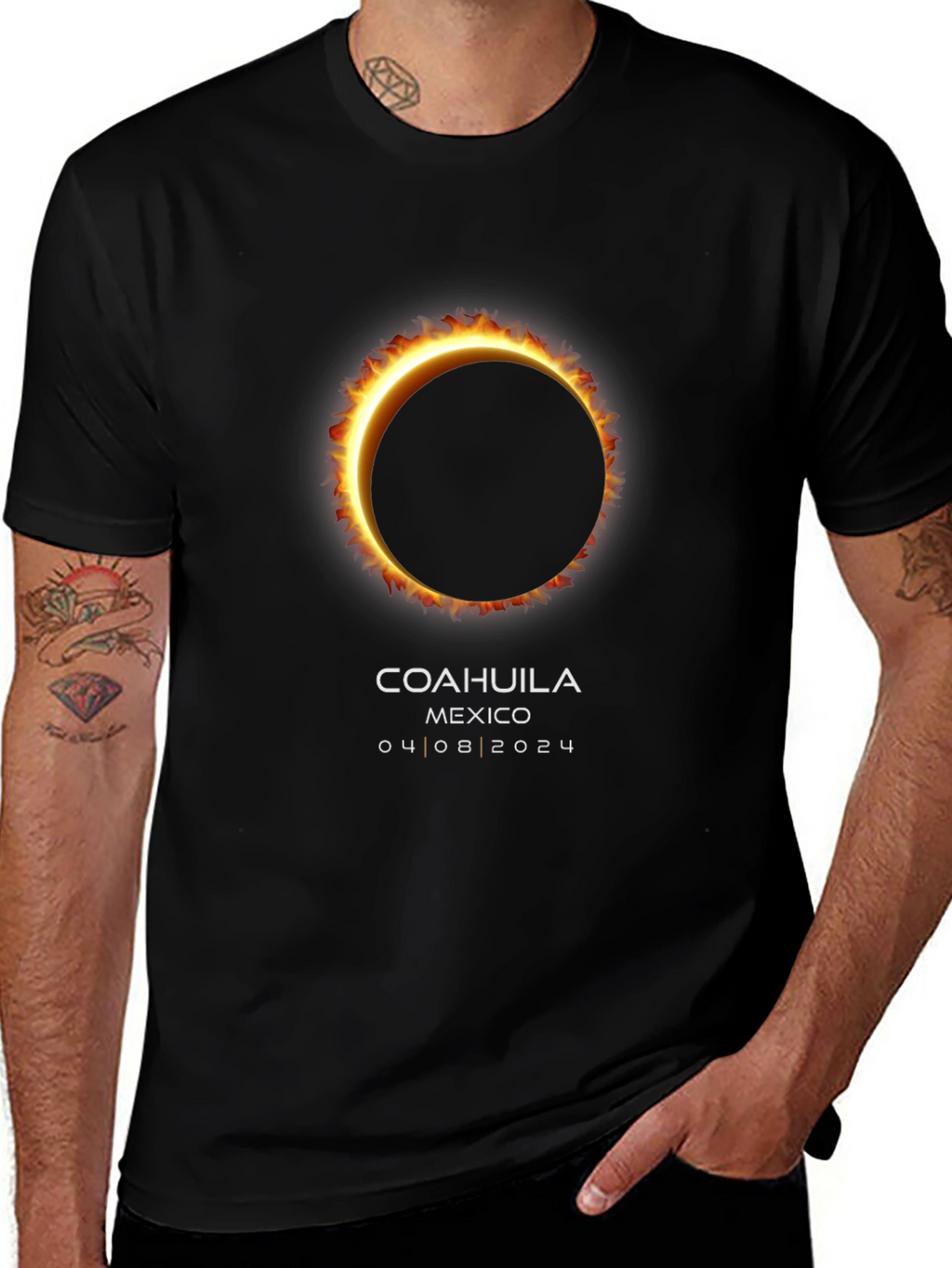 Coahuila Mexico 2024 Solar Eclipse Souvenir T-Shirt