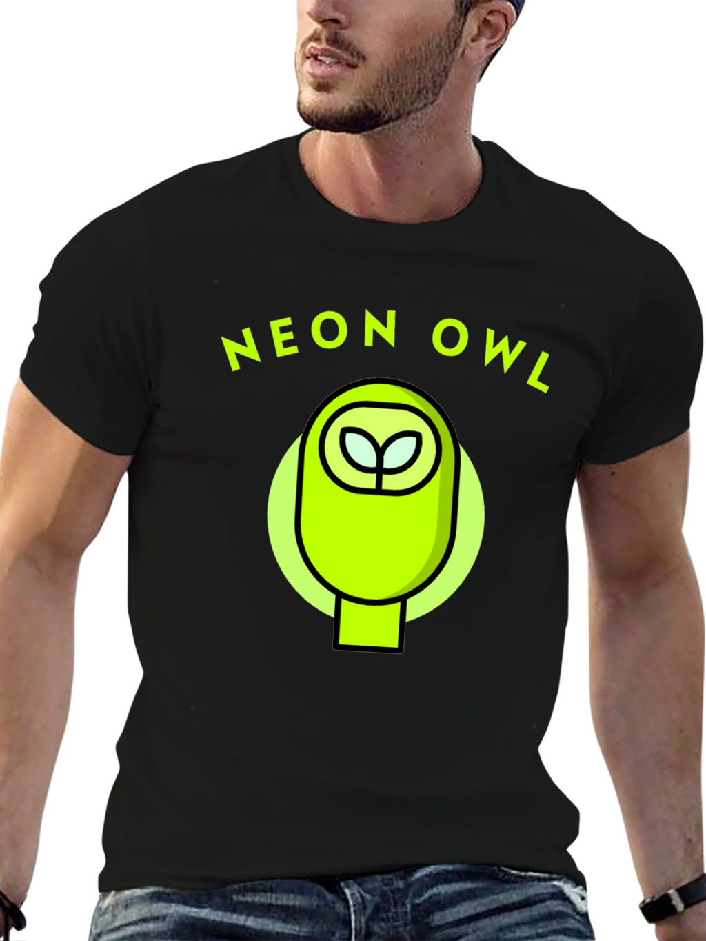 Neon Owl Graphic Tee - Stylish & Unique Design
