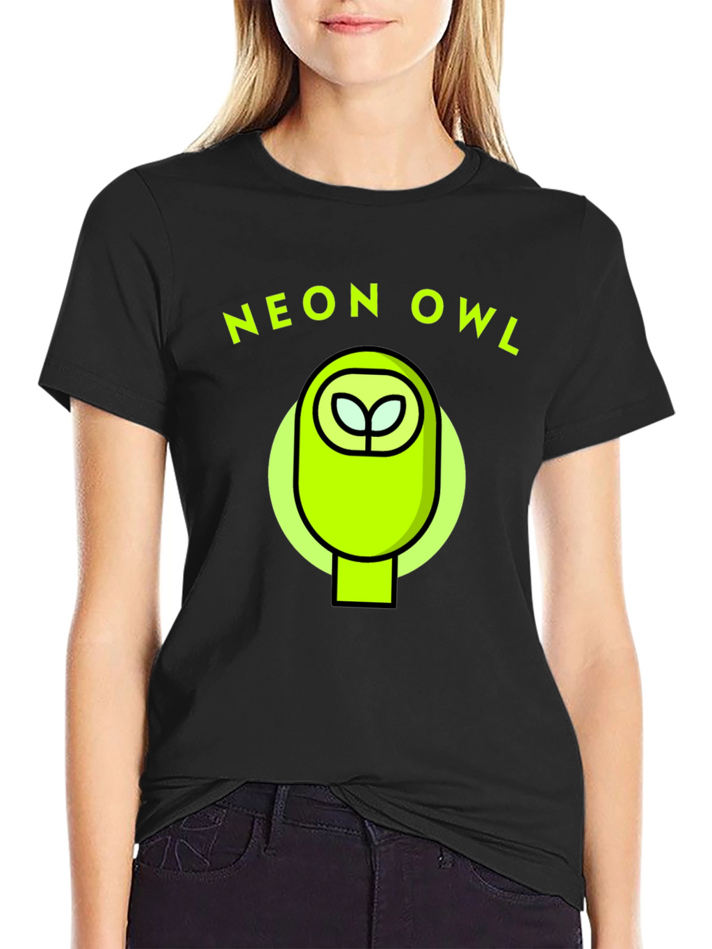 Neon Owl Graphic Tee - Stylish & Unique Design