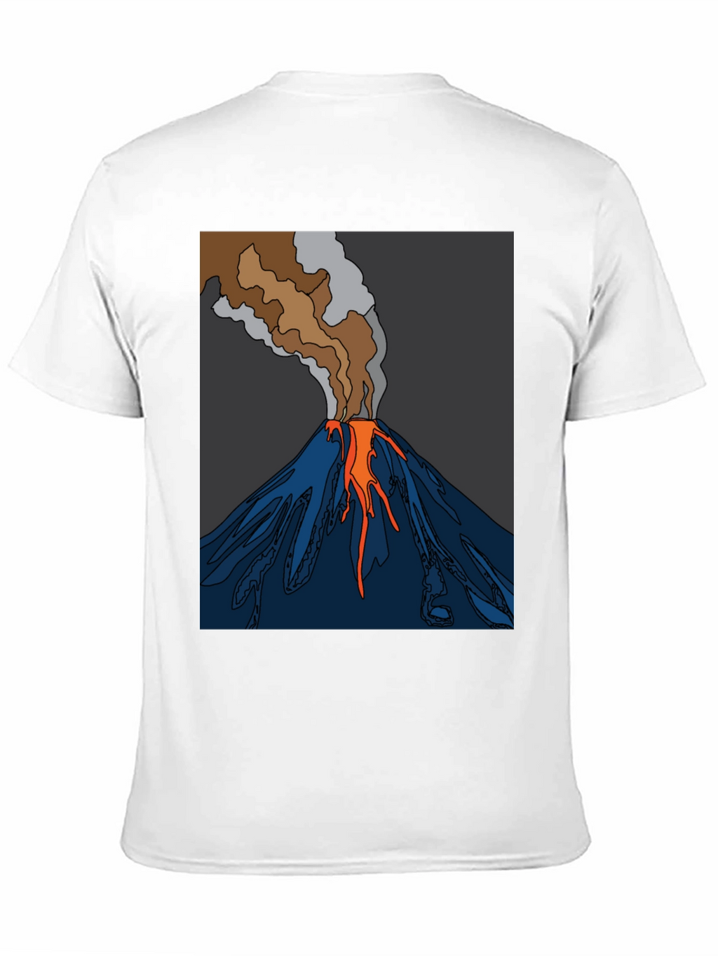 Volcano Graphic T-Shirt - Black Crew Neck Tee