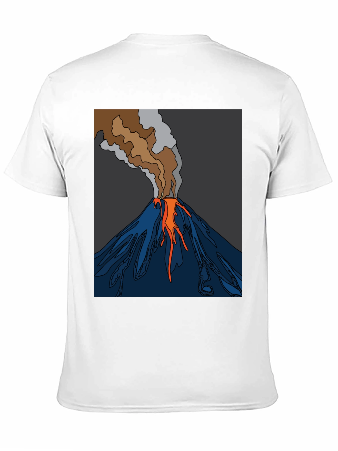 Volcano Graphic T-Shirt - Black Crew Neck Tee